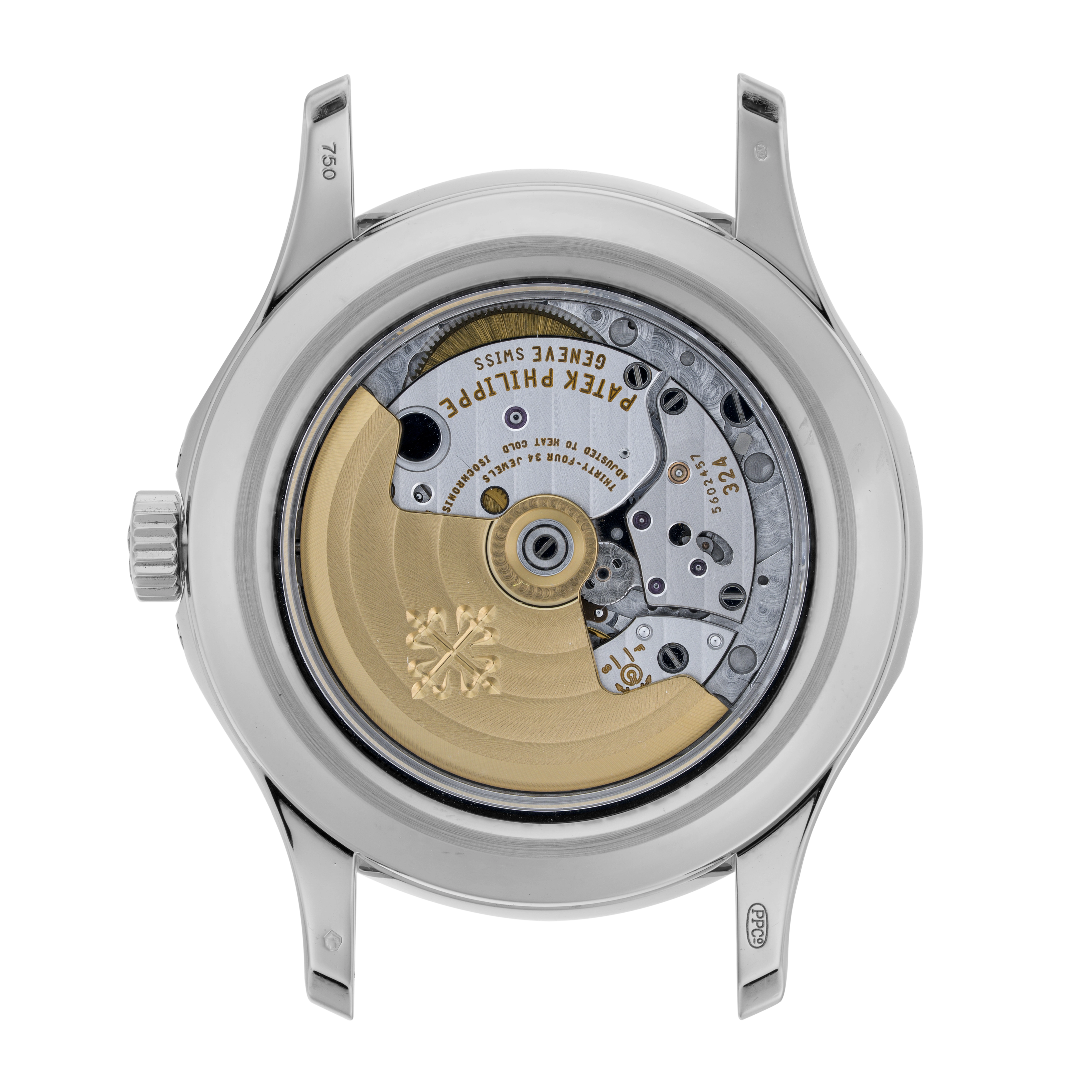 Patek Philippe Quantième annuel. Phase de lune 5205G — fond de boîte